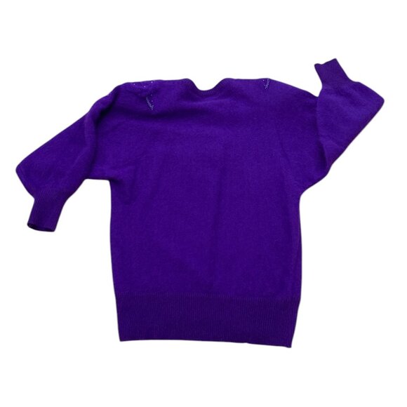 Women’s Vintage Minali sweater purple angora/nylon 1990s - Picture 6 of 6